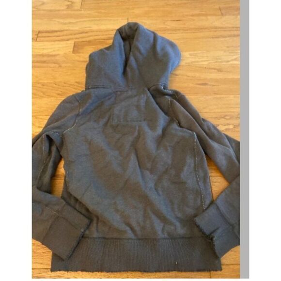 Abercrombie & Fitch women's grey muscle y2k Hooded Jacket size small - Picture 10 of 10